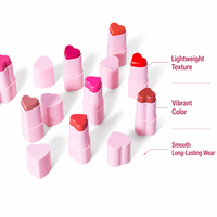 Palette de blush minéral crème mat et scintillant en forme de cœur, sous marque privée, en gel, stick de blush pour les joues, maquillage sans logo, faible MOQ