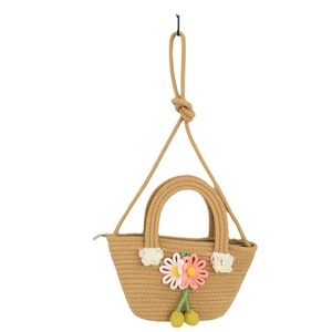 Bolso bandolera de cuerda de algodón, bolso de mano, bolso tejido, bolso arcoíris versátil para niños, bolso de paja elegante, bolso de regalo - Product Image 5