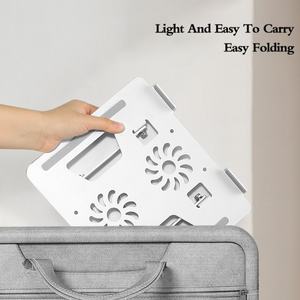 Support d'ordinateur portable pliable rotatif à 360 degrés OEM en alliage d'aluminium, support de refroidissement portable pour ordinateur portable avec double ventilateur - Product Image 6