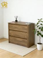Commode à 3 tiroirs avec compartiment caché et serrure NFC, unité de rangement 3 niveaux pour vêtements et chaussettes, idéale pour le salon