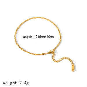 Stainless Steel Round <b>Anklet</b> Women's Jewelry Gift Fashion Simple Design 18K <b>Gold</b> Plated Geometric Style TA8030TB5076 - Product Image 3