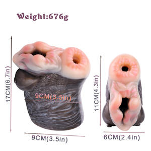 Realistische exotische dual-channel handheld masturbatie cup met vagina & billen, mannelijke seksspeeldag & -speelgoed - Product Image 4