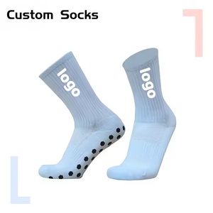 High Elastic Custom Logo <b>Socks</b> Men Soccer Football Basketball Sports Athletic Anti Slip Crew <b>Grip</b> <b>Socks</b> High Quality Wholesale - Product Image 1