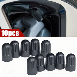 Tire Valve Caps Plastic Rubber American Style Tubeless <b>TPMS</b> Dust Covers One Gray One Black General Size OEM Customization - Product Image 3