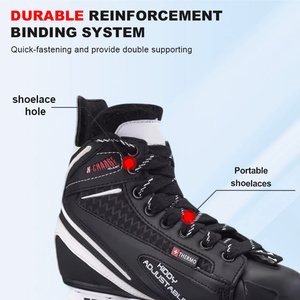 <span class=keywords><strong>Pattini</strong></span> da Hockey su <span class=keywords><strong>Ghiaccio</strong></span> Invernali OEM per <span class=keywords><strong>Uomo</strong></span> con Lame in Acciaio Inossidabile e Tomaia in PVC Resistente al Freddo Alta Protezione - Product Image 4