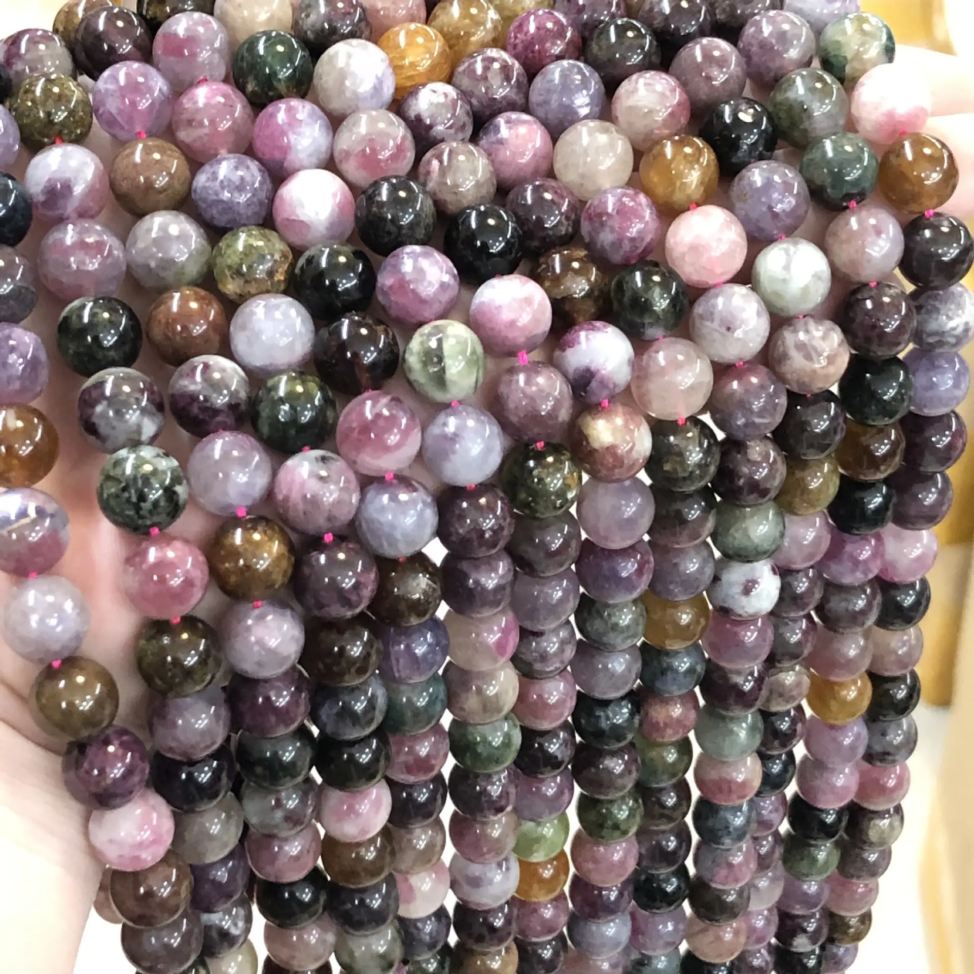 for jewelry making natural round tourmaline beads polished different size 1691979