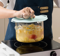 Couvre-aliments en silicone réutilisables à ventouse pour micro-ondes, de qualité alimentaire, s'adaptant aux tasses, bols, assiettes, casseroles