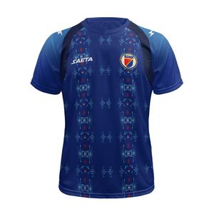 定制印花新设计世界杯2026海地足球t恤透气网布运动健身房t恤足球支撑运动衫 - Product Image 2