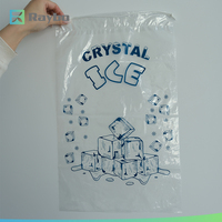 Sacs en plastique LDPE personnalisés RAYBO pour le transport de glaçons frais, avec cordon de serrage