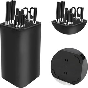 Kitchen Knife with <b>Plastic</b> Holder Stainless Steel Knife <b>Block</b> Set - Product Image 1