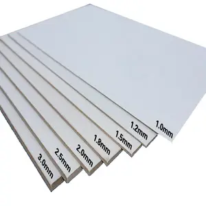 Hoja de cartón blanca en rollo, 2mm, gris y blanco, proveedor de fábrica