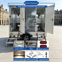 Promotion : Remorque WC Mobile 2 Cabines, Mono-essieu, avec Chasse d'eau, Lavabo et Urinoir, pour Événements Extérieurs et Chantiers