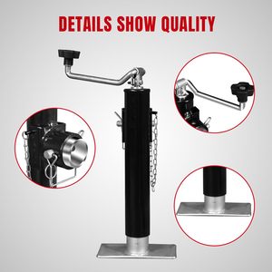 แจ็ครถพ่วงแบบหมุนได้สำหรับบรรทุกสินค้าและรถพ่วงอเนกประสงค์ติดตั้งท่อเชื่อมน้ำหนัก2000ปอนด์ - Product Image 2