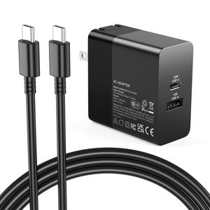 Chargeur d'ordinateur portable USB-C GaN 75W PD 3.0 avec protection SCP & OTP/OVP, 4 prises électriques pour Chromebook & Mac/Thinkpad - Product Image 1