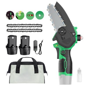 Mini tronçonneuse 12V, chaîne et guide-chaîne de 4 pouces, tronçonneuse pour couper le bois, entrepôt local aux États-Unis CS-12A Mini tronçonneuse 12V CS-12A - Product Image 1
