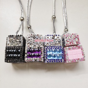 WinkShow Factory Price <b>Mini</b> Size <b>Perfume</b> Diffuser for Car Hotel 10ml New Style Glass Bottle Rhinestone Car Aromatherapy Pendant - Product Image 1