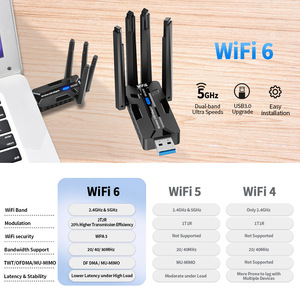 Adaptador WiFi 6 USB 3.0 <span class=keywords><strong>de</strong></span> 1800Mbps, 802.11AX AX1840, Doble Banda 2.4G/5GHz, 4 Antenas Externas, <span class=keywords><strong>para</strong></span> <span class=keywords><strong>Computadora</strong></span>, Compatible con Win10/11, en Stock - Product Image 6