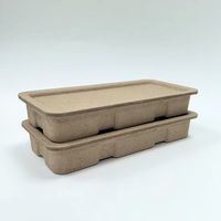 Boîtes rectangulaires en pulpe moulée de bagasse de canne à sucre, écologiques, réutilisables, biodégradables, recyclables et durables RUNWELL