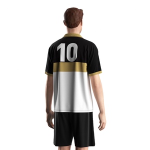 Camiseta de Fútbol Tipo Polo con Cuello en V, Tejido de Secado Rápido, Paneles de Malla Transpirable y Opciones de Material Personalizables para Entrenamientos - Product Image 4