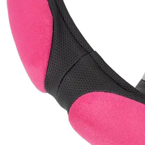 Fabbrica di vendita calda universale mani anti scivolo di buona qualità anello interno in pelle sintetica rosa copertura volante panno di velluto