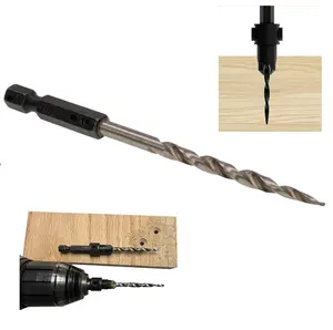 2024 twist drill kidea manufacturer hex body HSS Taper Flute Point Drill Bit with countersink For Wood