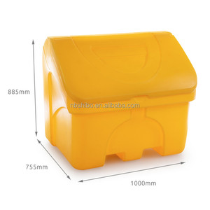 Màu Vàng Nhiệm Vụ Nặng Nề Thêm Tràn Pallet Thủy Tinh Gia Cố Nhựa Fibre Có Thể Khóa Grit Lưu Trữ Hộp Đường Cát Muối Bin Phạm Vi - Product Image 3