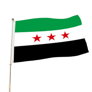 В наличии на открытом воздухе, полиэстер на заказ, 3x5 футов 2x3 футов, зеленый, белый, черный, свободный, сирийский Односторонний Флаг - Product Image 3