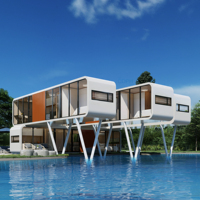 Maison mobile à 3 chambres, 2 étages, prête à l'emploi, maison conteneur à deux étages avec étiquette privée personnalisée