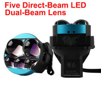Projecteur LED NHK Lei Dragon Series LHD RHD Bi-LED DRG05, lentille ronde de 3,0 pouces, éclairage à projection directe, cinq lentilles de projection