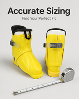 Bottes de ski pour enfants avec logo personnalisé, coque rigide, fermeture à boucle jaune, chaussures de sport d'hiver pour la neige, usine OEM, vente en gros directe, boutique en ligne 1