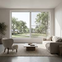 Ventanas Corredizas de Aluminio de Alta Transparencia, Estilo Moderno, Ahorro de Espacio, Marco Delgado, para Balcón de Vivienda o Villa
