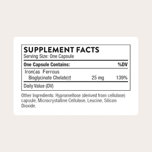 OEM ODM Glycinate de fer 25 mg 60 capsules végétariennes GMP Halal pour complément alimentaire en marque blanche - Product Image 2