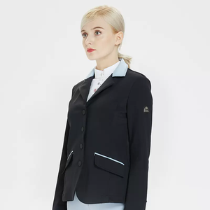 Chaqueta de Equitación para <span class=keywords><strong>Mujer</strong></span> de Alta Calidad, Elástica, Antibacteriana, Anti-UV, Transpirable, de Secado Rápido y Absorción de Humedad, Estilo Urbano Ecuestre - Product Image 2