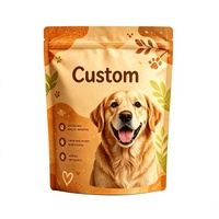 Sachet refermable à fermeture éclair, personnalisé, imprimé, de qualité alimentaire, résistant à l'humidité, mat, pour friandises pour chiens, chiots, nourriture pour chats, collations pour animaux, anti-odeur, refermable