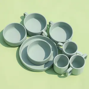 Assiettes en Silicone à impression personnalisée pour bébé, assiettes en Silicone pour enfants, ensembles de vaisselle pour <span class=keywords><strong>Restaurant</strong></span> - Product Image 1