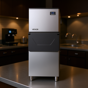 Machine à glaçons commerciale Vevor 500 lbs/24h, stockage 300 lbs, écran tactile, nettoyage automatique, pour bar, acier inoxydable - Product Image 2