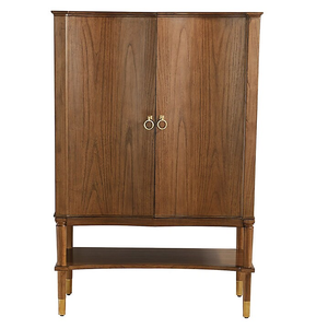 Mueble Bar Moderno Hecho a Mano <span class=keywords><strong>de</strong></span> <span class=keywords><strong>Madera</strong></span> con Encimera <span class=keywords><strong>de</strong></span> Mármol y Acabado Negro <span class=keywords><strong>para</strong></span> el Hogar, Villa o Comedor - Product Image 3