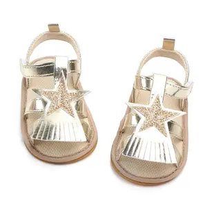 2024 vente chaude nouveau Design en gros de haute qualité Cool été bébé fille et garçon semelle souple en caoutchouc PU cuir bébé sandales chaussures