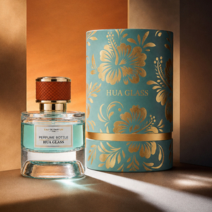 Bouteille de parfum vide rechargeable de 50 ml en gros, personnalisée, artistique, avec couvercle <span class=keywords><strong>doré</strong></span> brun et pulvérisation fine - Product Image 1