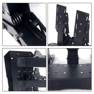 Pédale de simulation de jeu de course pour PC, capteur USB Hall, électronique, trois pédales, en alliage d'aluminium noir - Product Image 3