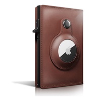 Tarjeteros de Cuero Genuino con Bloqueo RFID, Fundas de Aluminio para Tarjetas y Cartera para Hombre y Mujer
