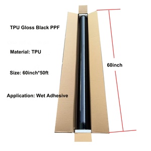 Film de protection de peinture pour <span class=keywords><strong>voiture</strong></span> en vinyle TPU super hydrophobe, résistant aux rayures, autocollant auto-réparable, noir brillant - Product Image 2