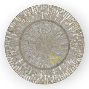 Placas de exhibición decorativas de nácar, platos de comedor con cargador para fiesta, manteles individuales de decoración de estilo moderno PARA CENA - Product Image 1