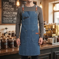 Tabliers en toile personnalisables avec logo pour uniformes de travail unisexes – Idéaux pour cuisine, barbecue, bar, travail commercial, café, restaurant, chef, serveur