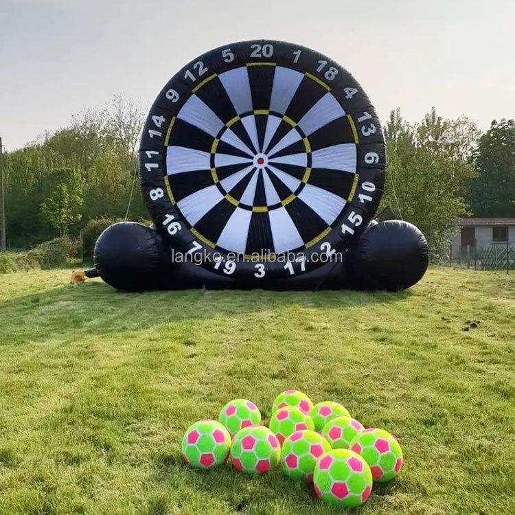 Blatesic Tablero Inflable De Dardos De Fútbol De 10 Pies – Incluye 8 Balones Y Soplador De 370 W, Juego Gigante Al Aire Libre Con Diana Adhesiva, Ideal Para Fiestas Y Eventos Deportivos