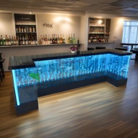 Meubles de décoration pour bars et discothèques, éclairage LED, aquarium, mur de bulles d'eau, comptoir de bar