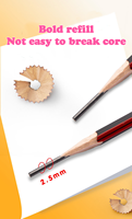 Crayon HB personnalisé SHIRLEY YA, ensemble noir, bureau/école, stylo fait main, gomme, logo, bois de peuplier, artisanat en bois, 6151 2B rouge, Zhejiang
