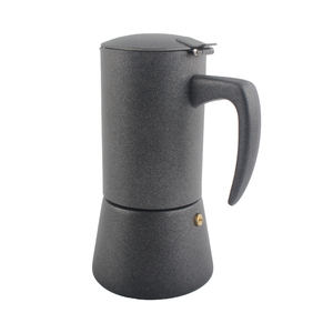 Cafetière Moka, lot de 2, en acier inoxydable noir, pour expresso, à poser sur le poêle, design minimaliste avec couvercle - Product Image 6