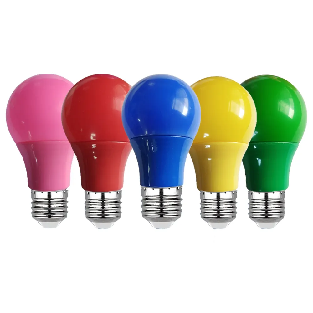 Bombilla Led E27 de colores, lámpara de 3W, 5W, 7W, 9W, rojo, azul, verde, amarillo, rosa, para Bar, KTV, fiesta, luz de dormitorio