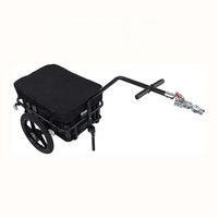 Remorque utilitaire pour vélo, chariot de transport de marchandises, chariot à bagages en acier pour vélo, grand chariot à outils roulant